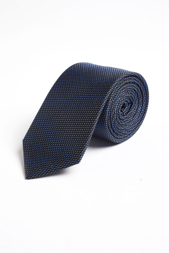 Heren zijdemix stropdas met structuur, Blauw