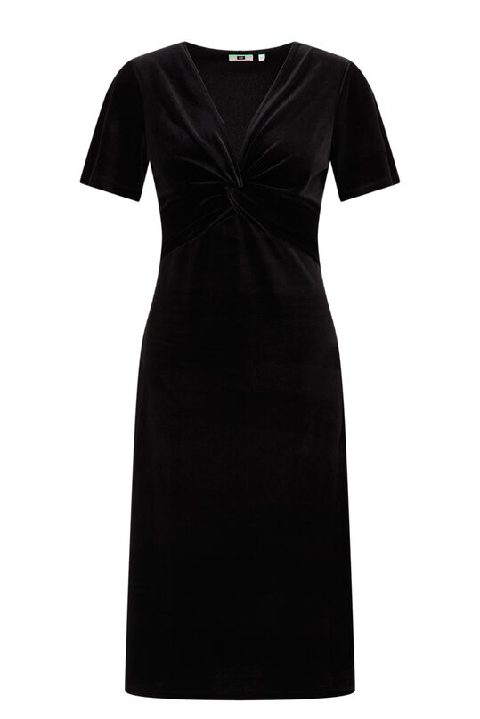 Dames velvet jurk, Zwart