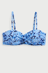 Dames bikinitop met dessin, Lichtblauw