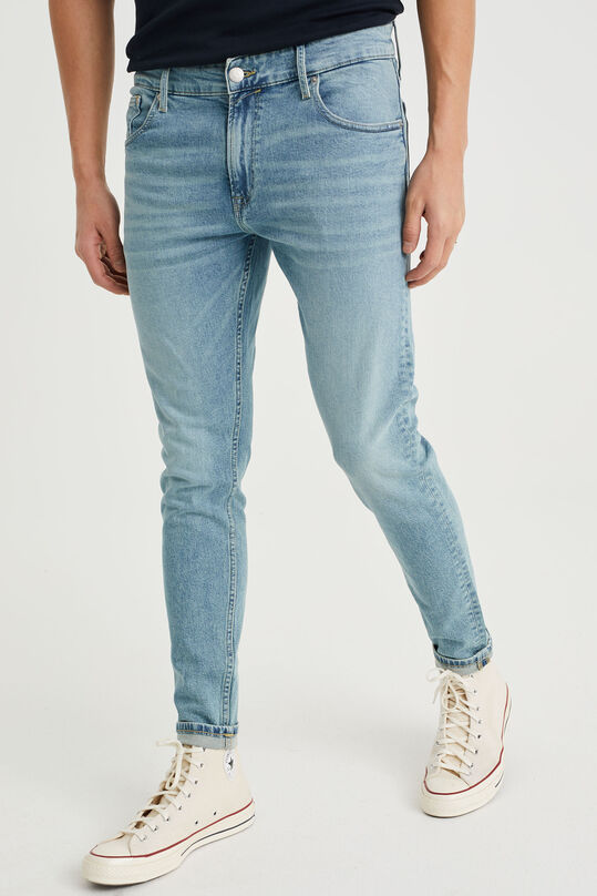 Heren skinny fit jeans met superstretch, Blauw