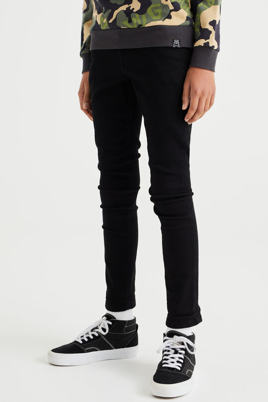 Jongens slim fit jeans met stretch, Zwart
