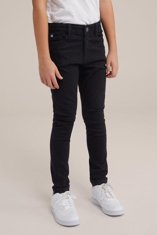 Jongens skinny fit jeans met stretch, Zwart