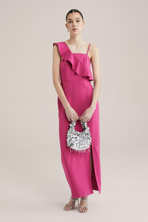 we fashion Dames jurk met split Paars Outlet Kleding