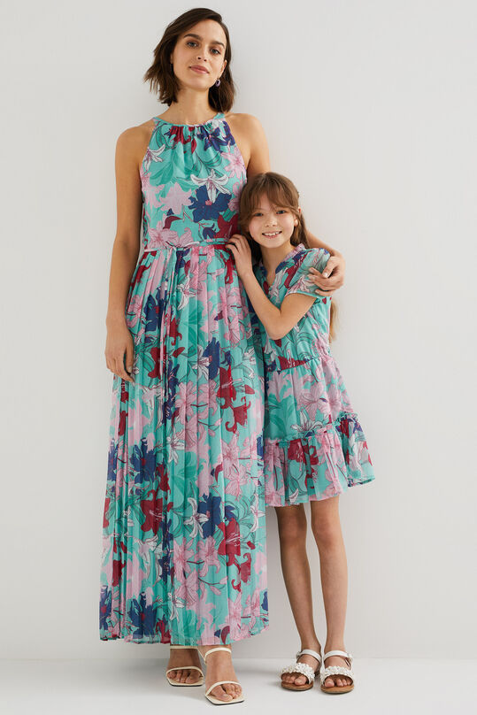 Meisjes jurk met dessin, Multikleur
