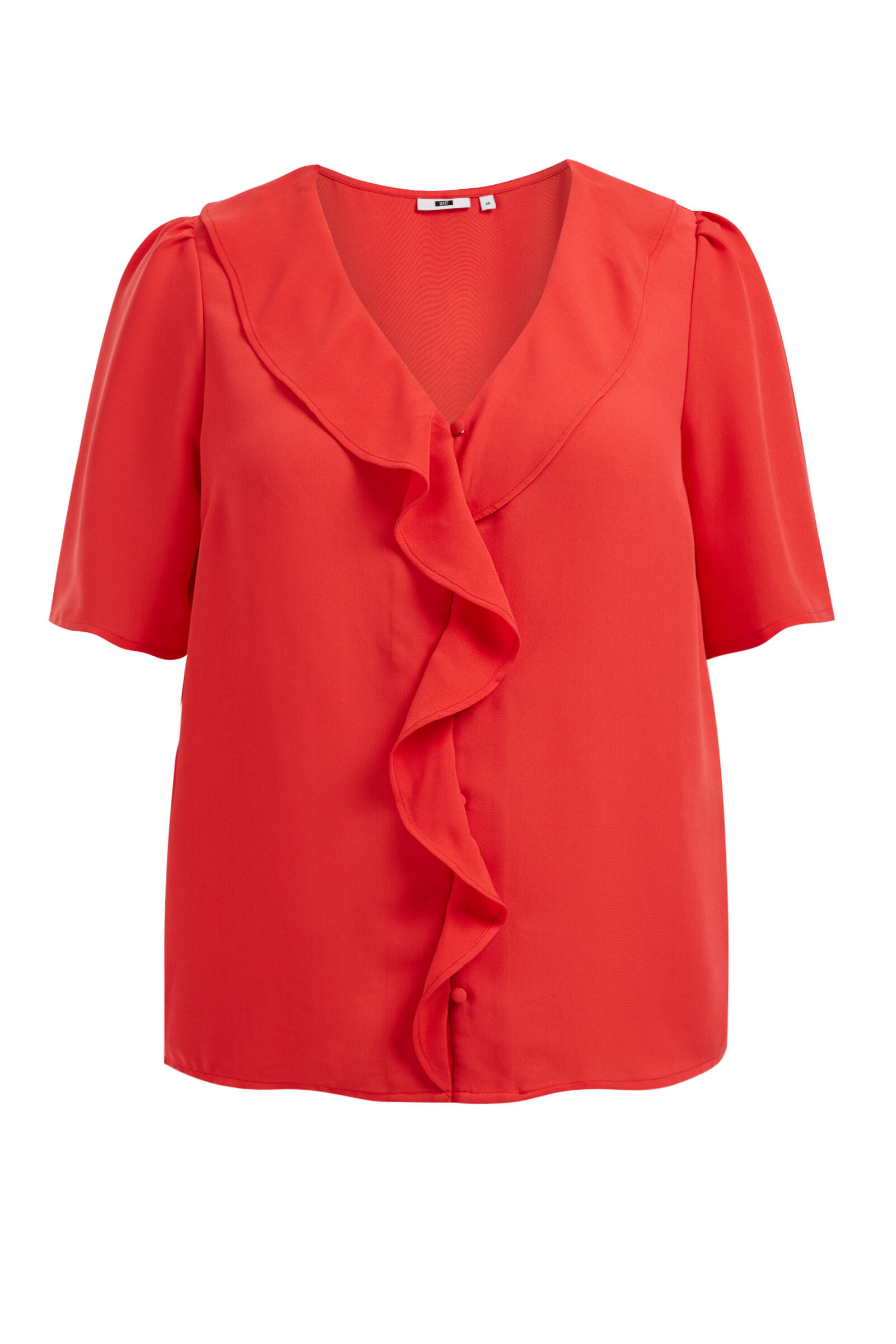 Rood shirt dames korte mouw deals