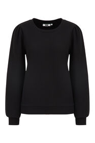 Dames sweater met structuur, Zwart