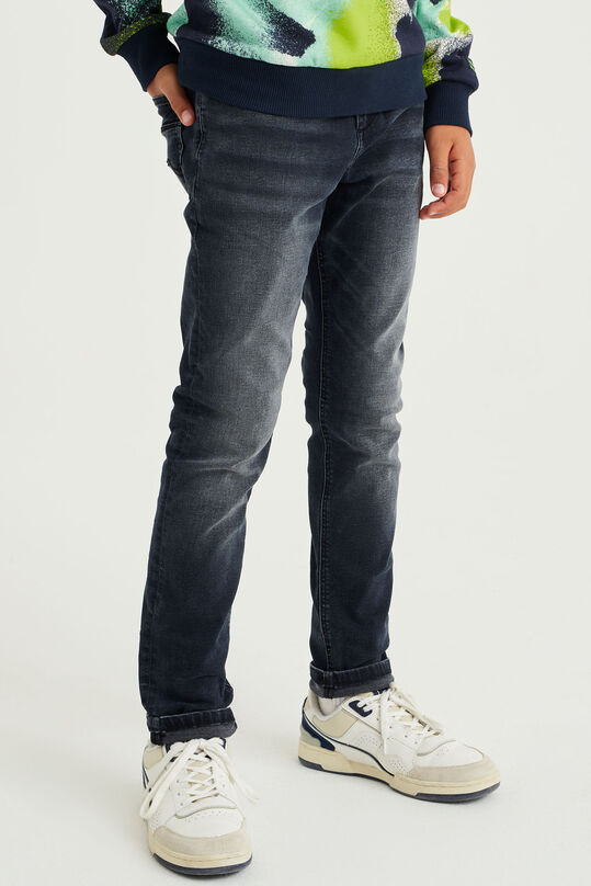 Jongens slim fit jeans met stretch, Donkerblauw