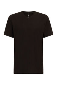Heren regular fit T-shirt met stretch, Zwart