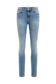 Dames mid rise super skinny jeans met comfort stretch, Lichtblauw