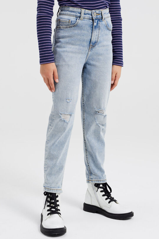 Meisjes mom fit jeans, Lichtblauw