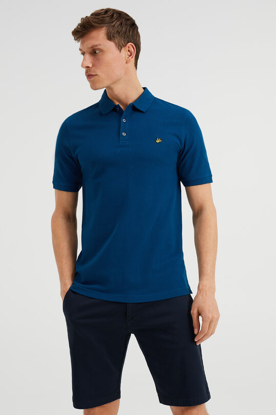 Heren tall fit polo, Petrol