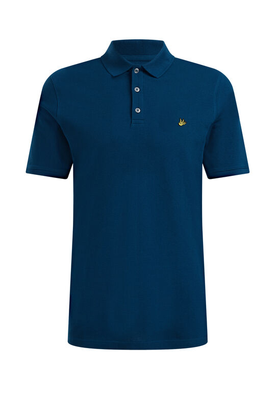 Heren tall fit polo, Petrol