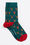 Heren sokken met kerstdessin, Donkergroen