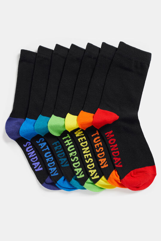 Jongens sokken, 7-pack, Zwart