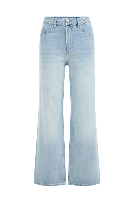 Dames high rise wide leg jeans, Lichtblauw