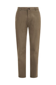 Heren tapered fit chino met stretch, Donkergroen
