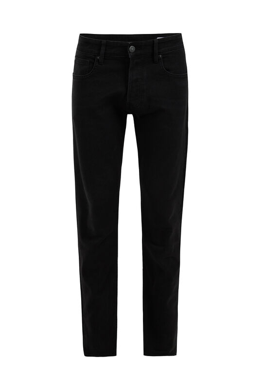 Heren slim fit jeans met comfort-stretch, Zwart