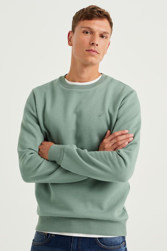 Heren sweater, Olijfgroen