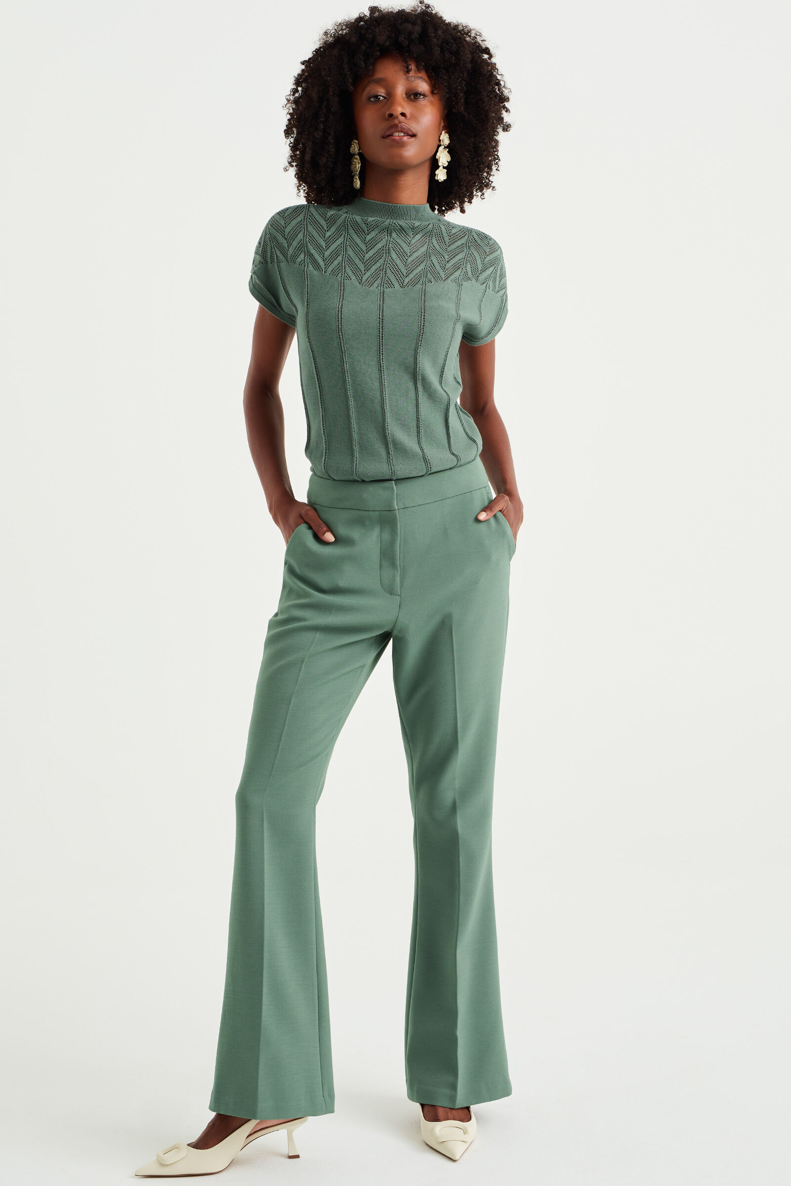 Dames flared pantalon