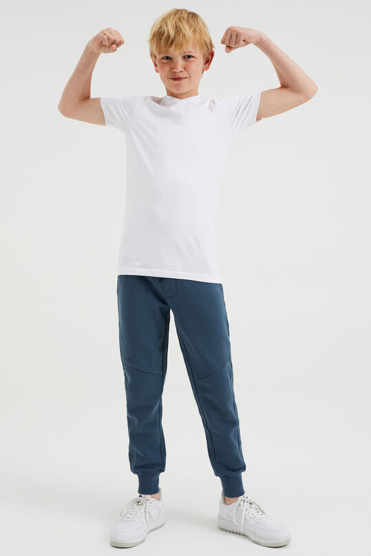 Jongens basic T-shirt met V-hals, 2-pack, Wit