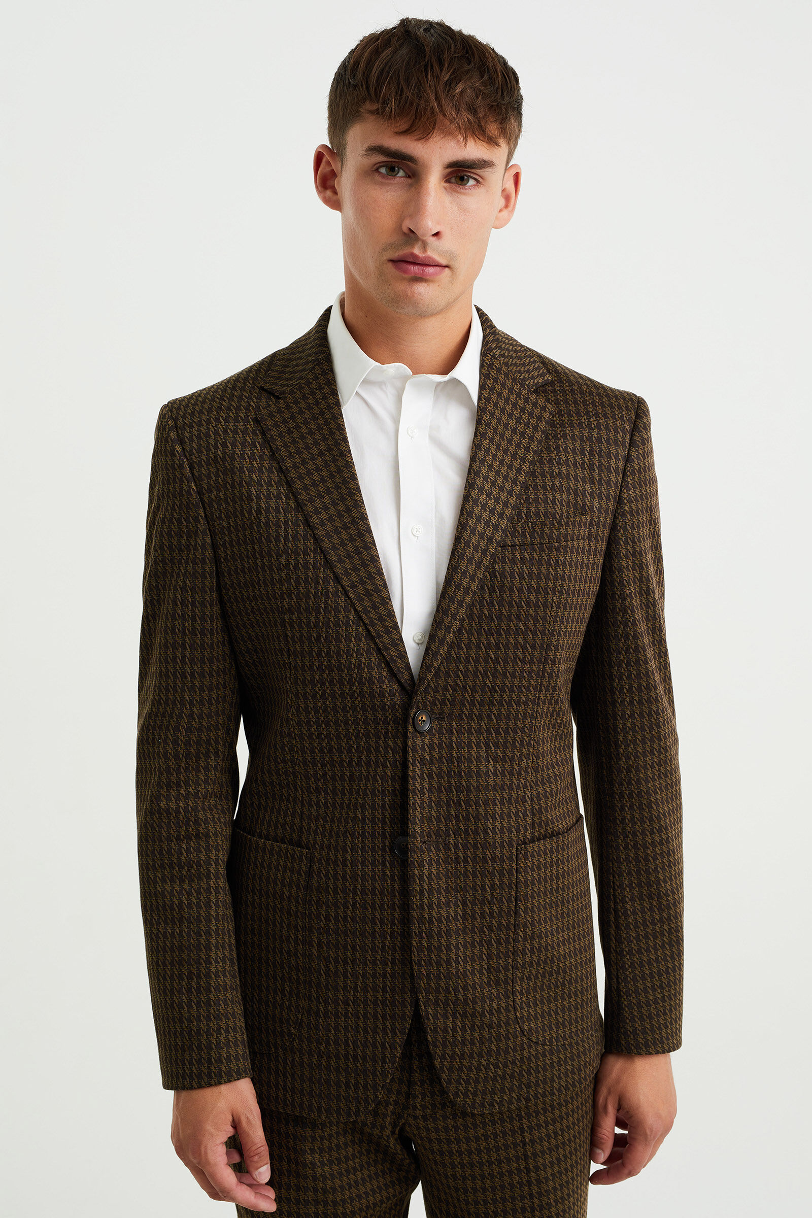 YOUTHUP Fluwelen blazer voor heren, sjaalkraag, slim fit, pak met 1