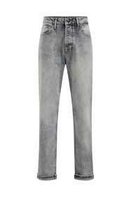 Heren tapered fit jeans met comfort stretch, Lichtgrijs