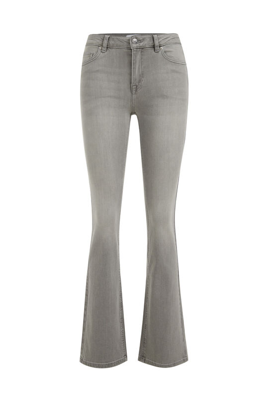 Dames mid rise bootcut jeans met comfort-stretch, Lichtgrijs