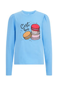Meisjes T-shirt met embroidery, Lichtblauw