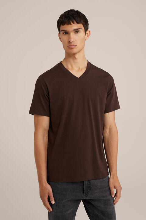 we fashion T-shirt van 100% katoen Donkerbruin Nieuwste stijlen