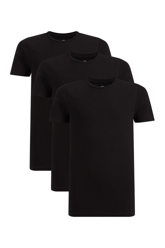 Jongens T-shirt, 3-pack, Zwart