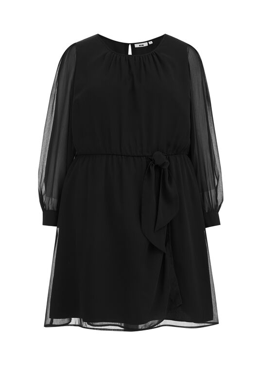 Dames semi-transparante jurk - Curve, Zwart