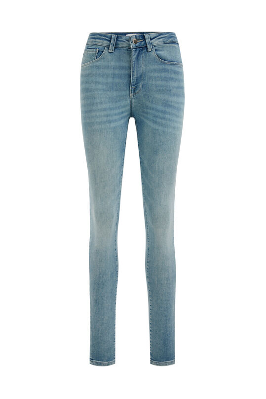 Dames high rise super skinny jeans met comfort stretch, Lichtblauw