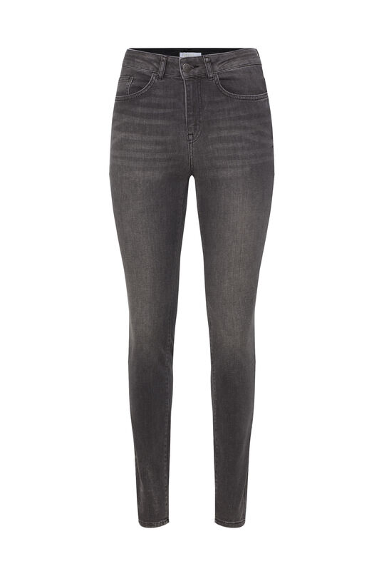 Dames high rise skinny jeans, Zwart