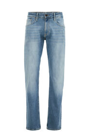 Heren regular fit jeans met comfortstretch, Blauw