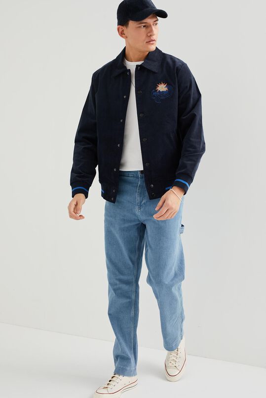 Heren straight fit cargo jeans met comfort-stretch, Lichtblauw
