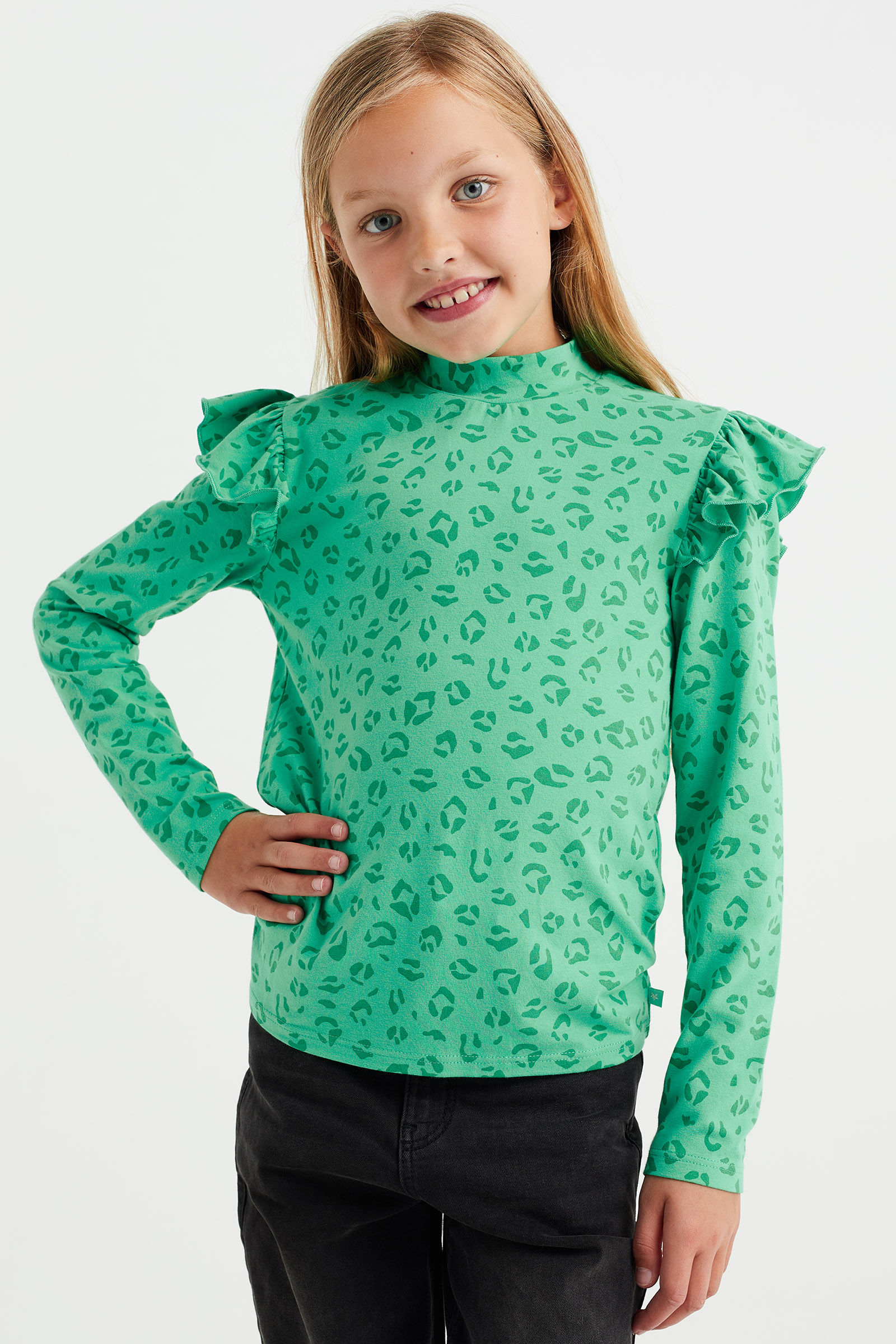 Bedrukt t-shirt met ronde hals en korte mouwen dierenprint Anne Weyburn