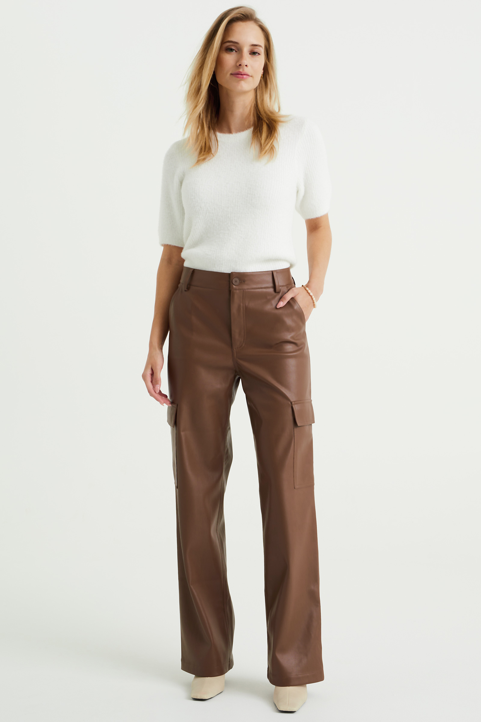 EXPOING Extra wijde pijpen denim broek voor vrouwen lange jeans elastische taille met zakken plus size losse casual, A-blauw, L