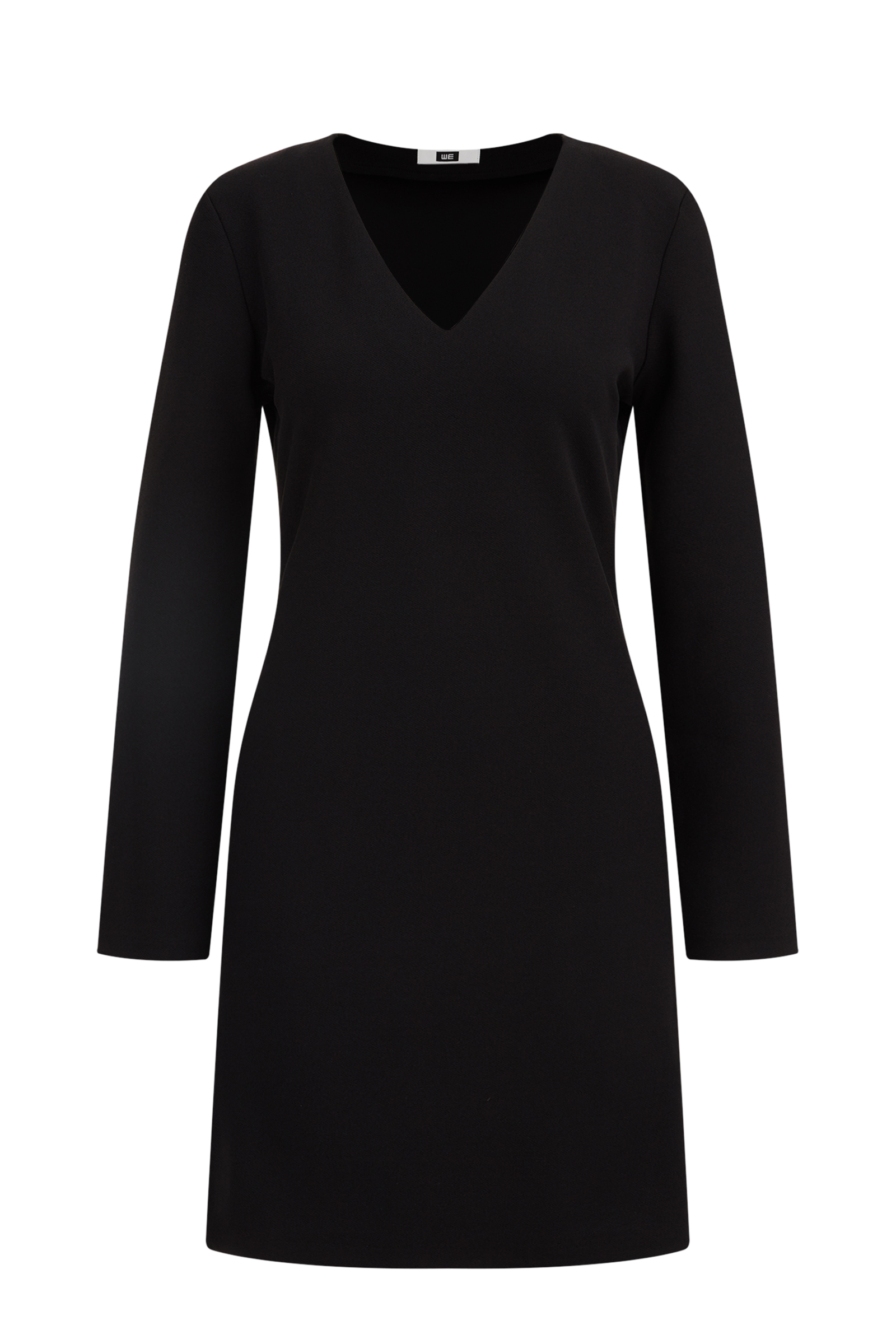 Dames Midi Jurk met V-hals en Voorsplit