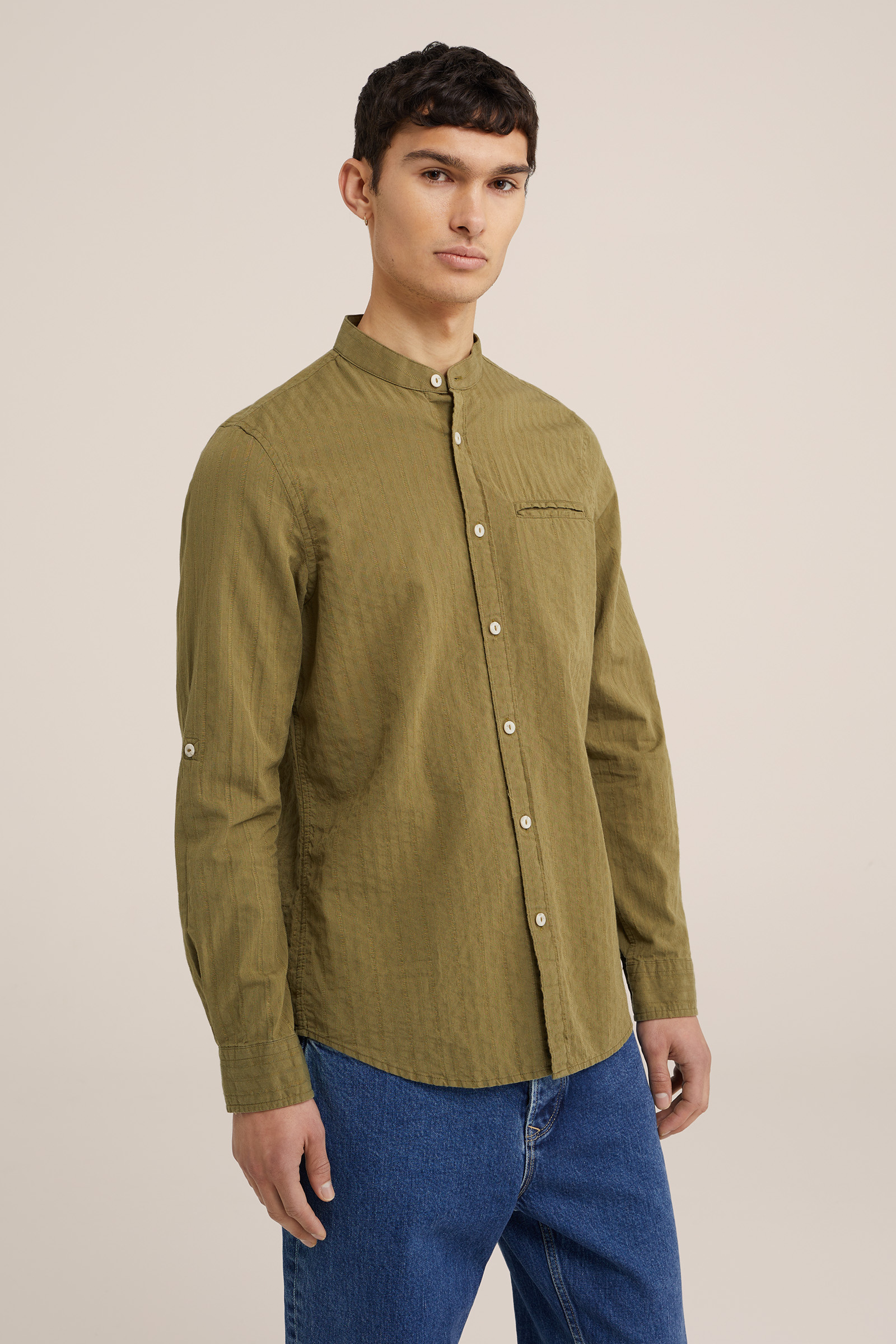 Chemise Homme Coton Lee – Coupe Régulière Grise, Confort Décontracté