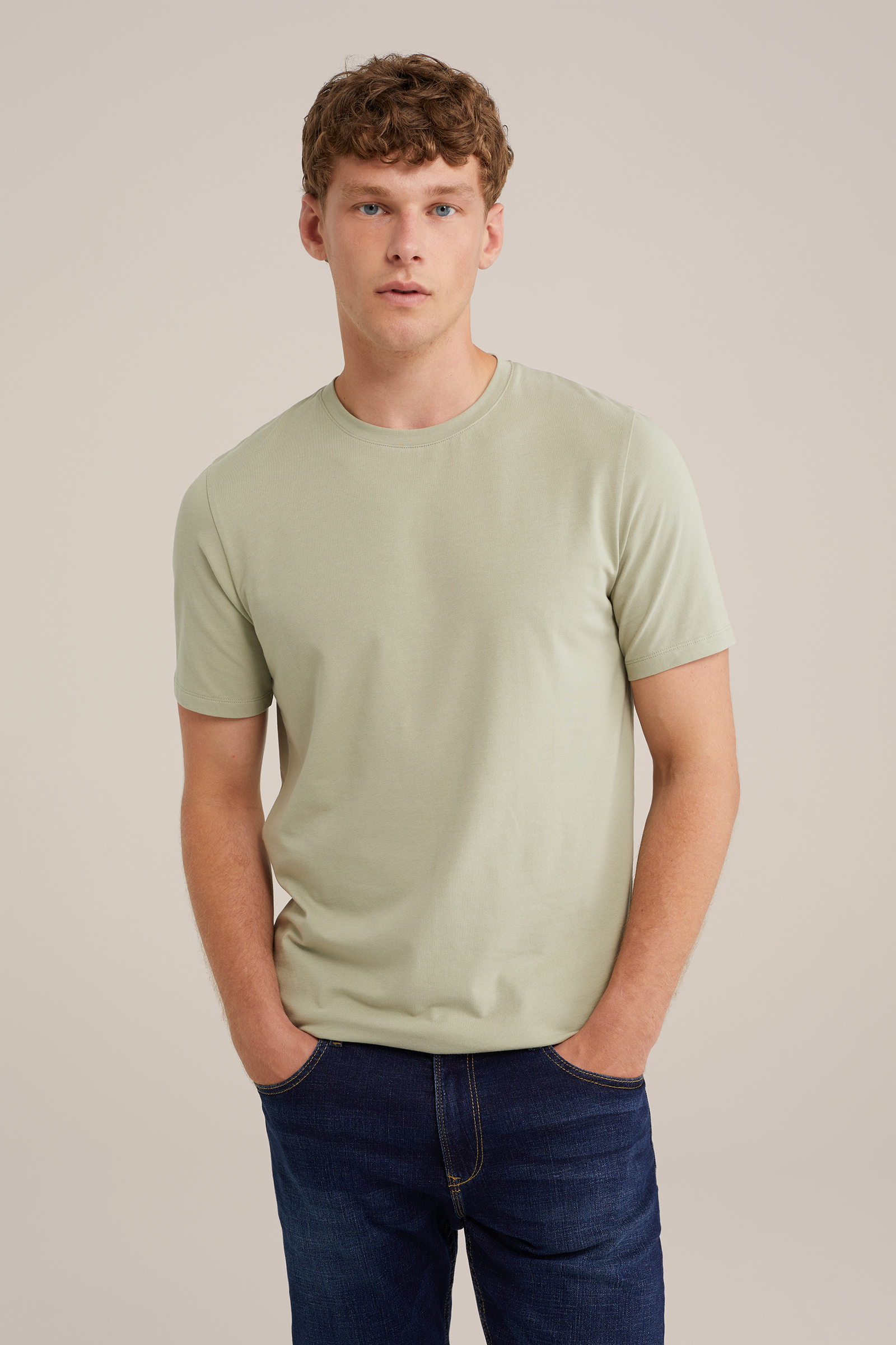Levi's Heren Slim Fit T-Shirt Kledingstuk Geverfd Moss Olijf