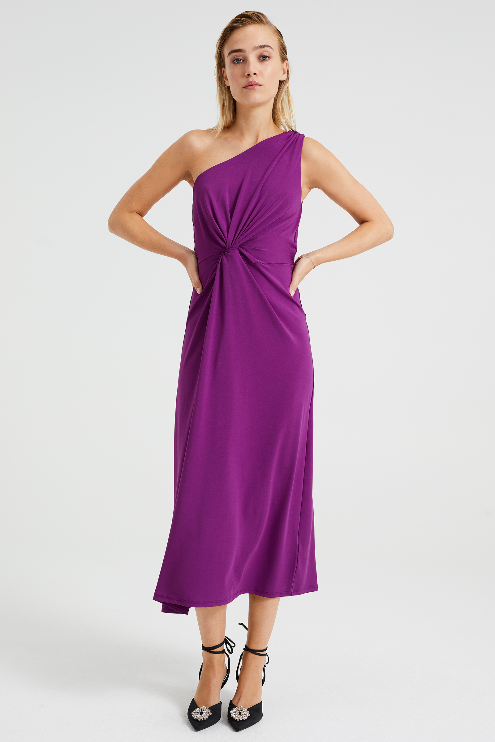 Dames One Shoulder Jurk Wefashion dames-one-shoulder-jurk-wefashion