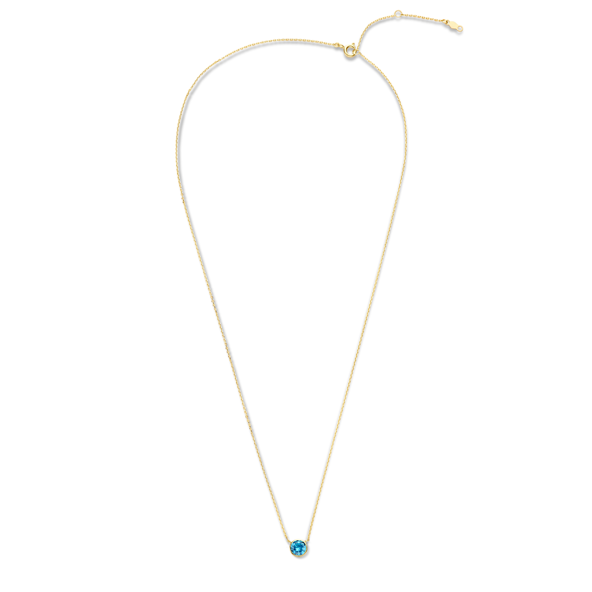 Ketting met geboortesteen - Rose Gold - by DITH, Specialist in graveren