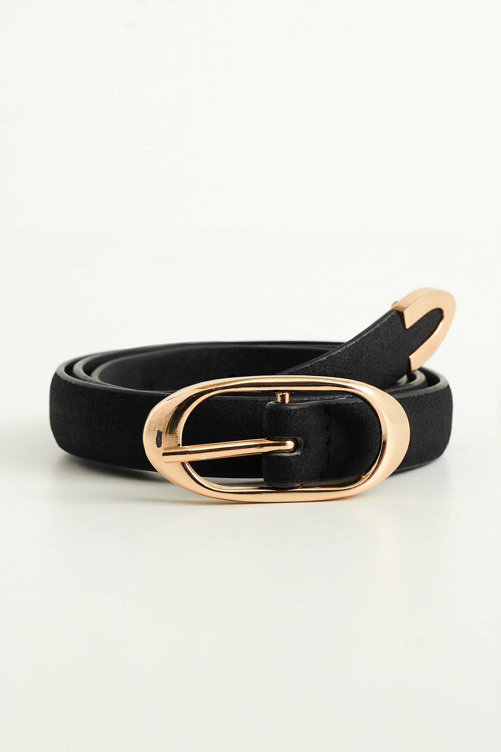 Suitable Riem Suède Leer Blauw - Maat 105 - Heren leren broekriem / broeksriem
