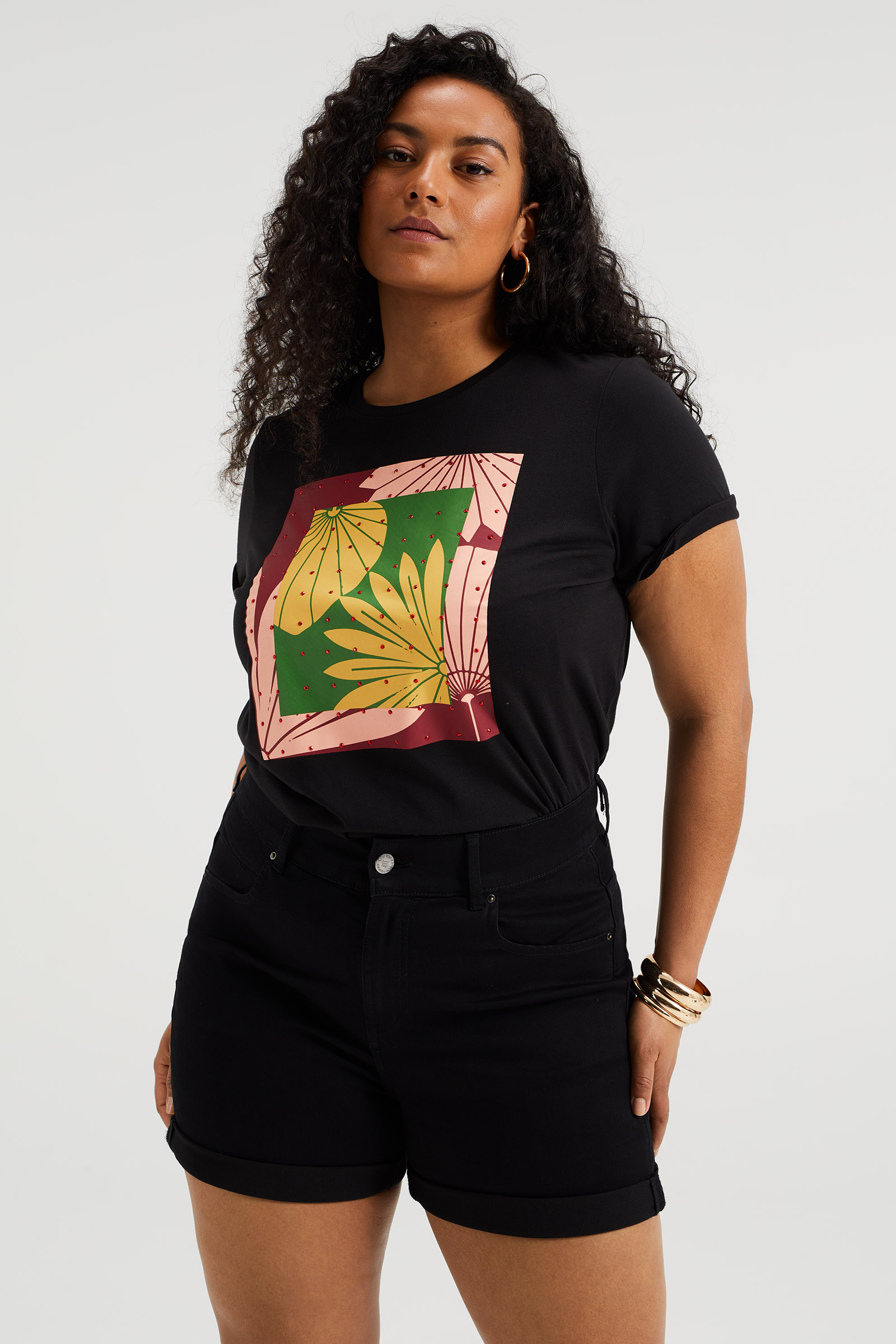 t shirt mit print damen