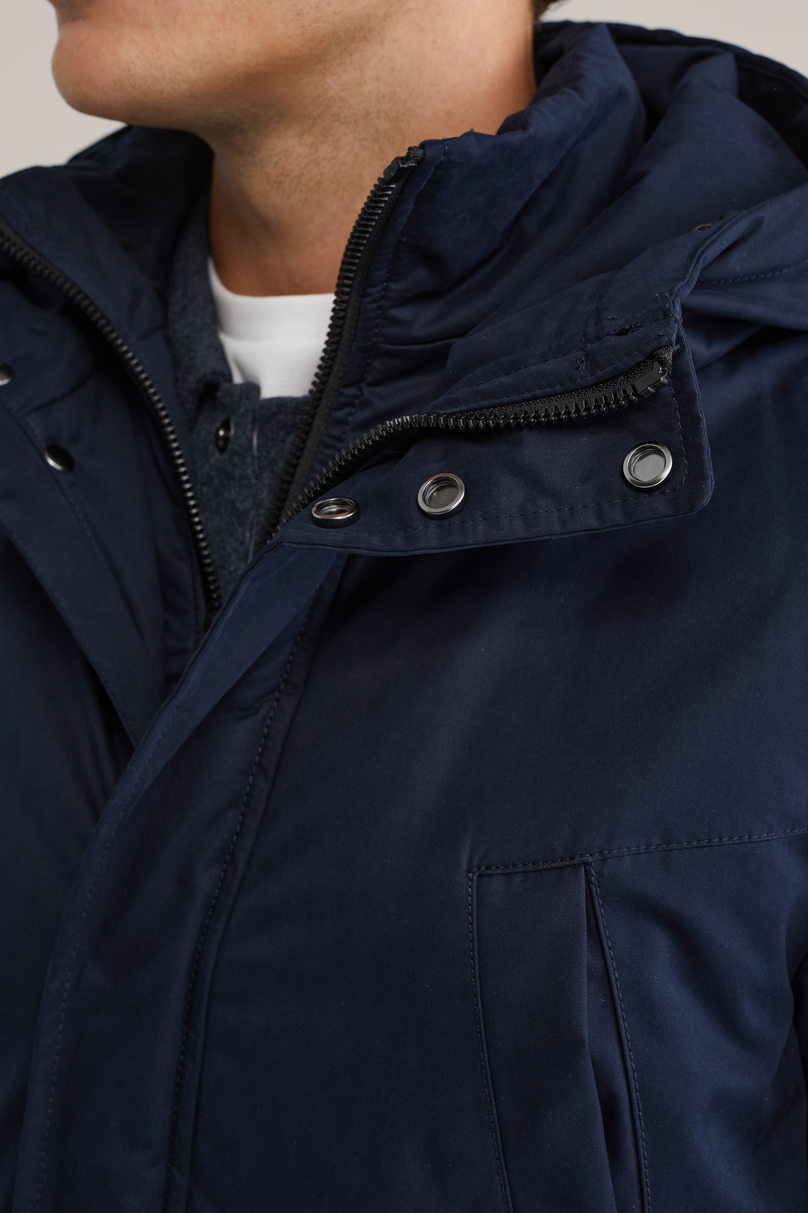 WenVen Heren Windjack Parka Jas Met Verwijderbare Capuchon Militair Groen Small