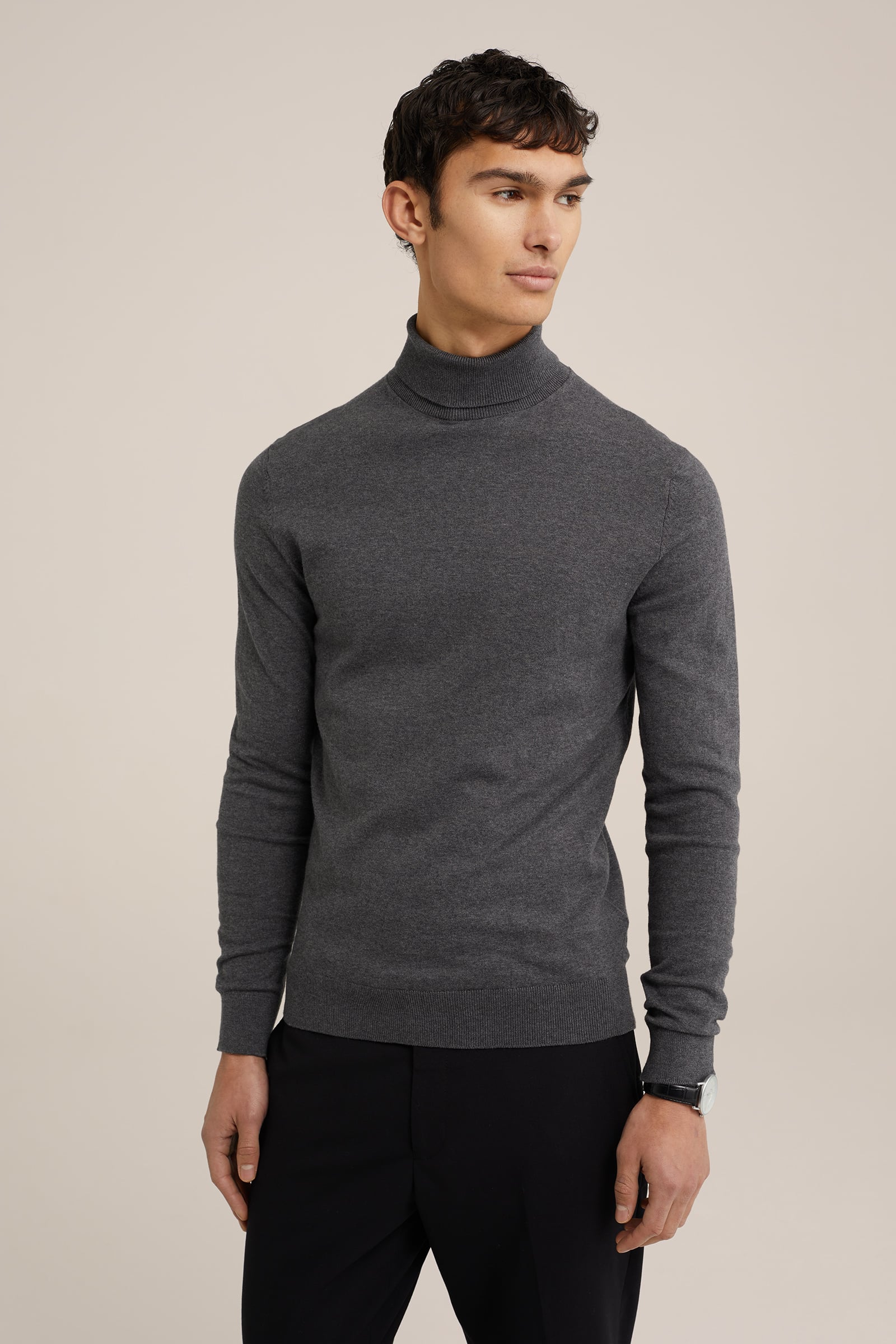 Herren Rollkragenpullover aus Wolle - Gestrickte Slim-Fit-Passform main image 1