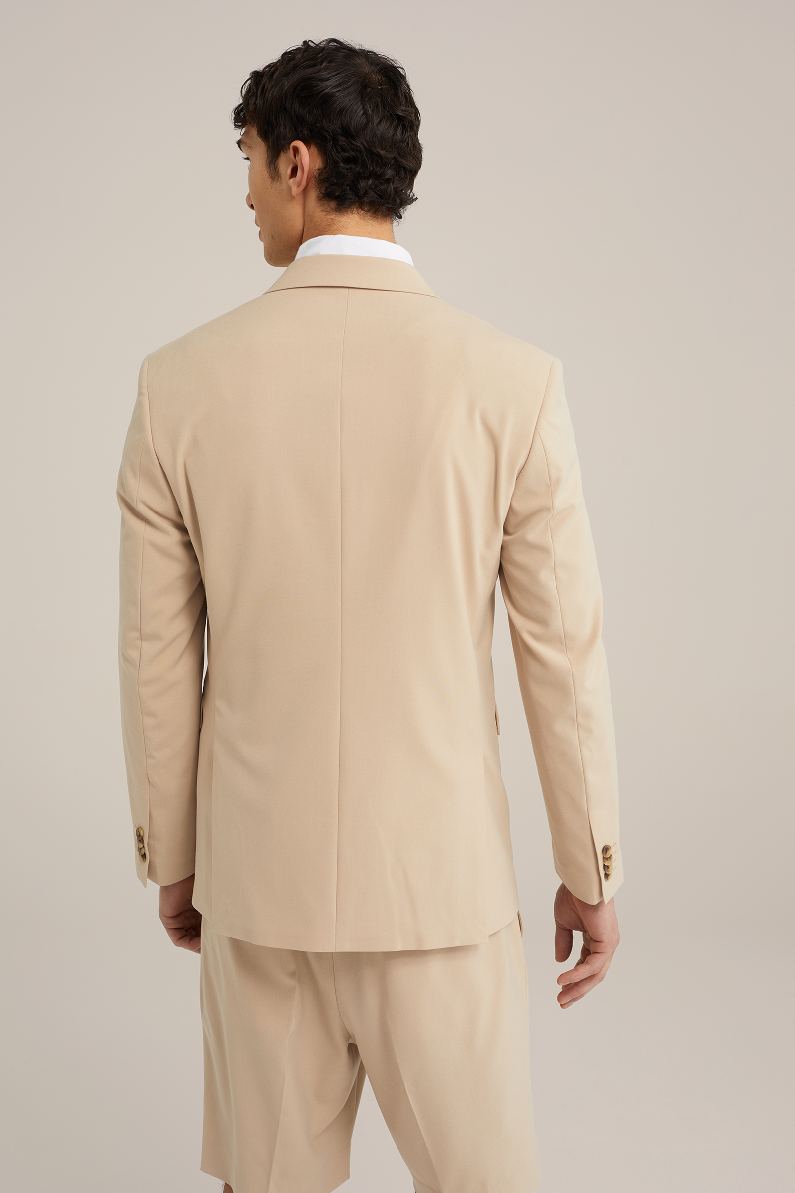 ZKHOECR Heren 3-delige slim fit pak set, twee knopen blazer solide jas vest broek bruiloft pak, Mint Groen, L