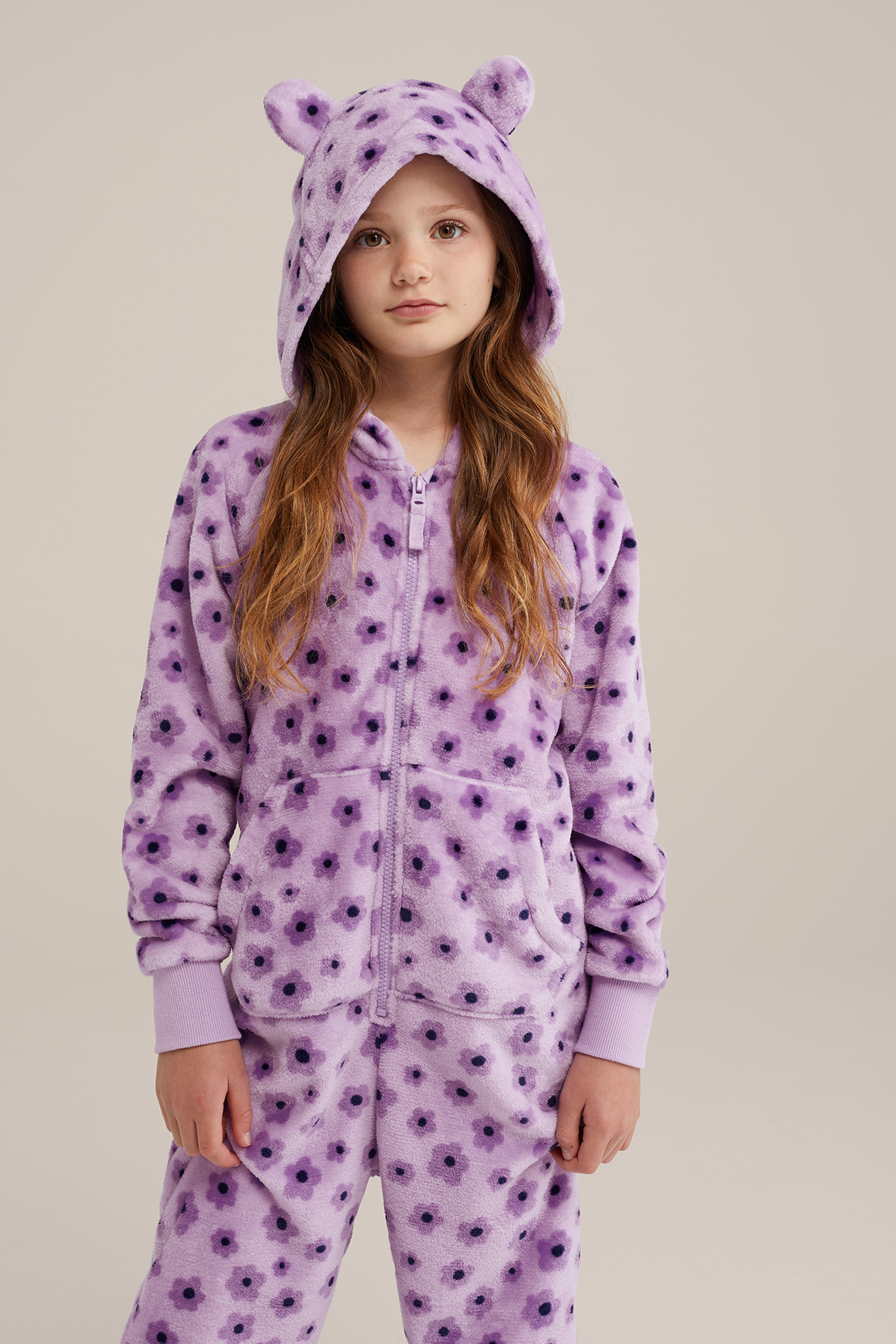 WE Fashion Meisjes onesie met dessin en capuchon - Maat 92 | bol WE Fashion Meisjes onesie met dessin en capuchon - Maat 92 | bol