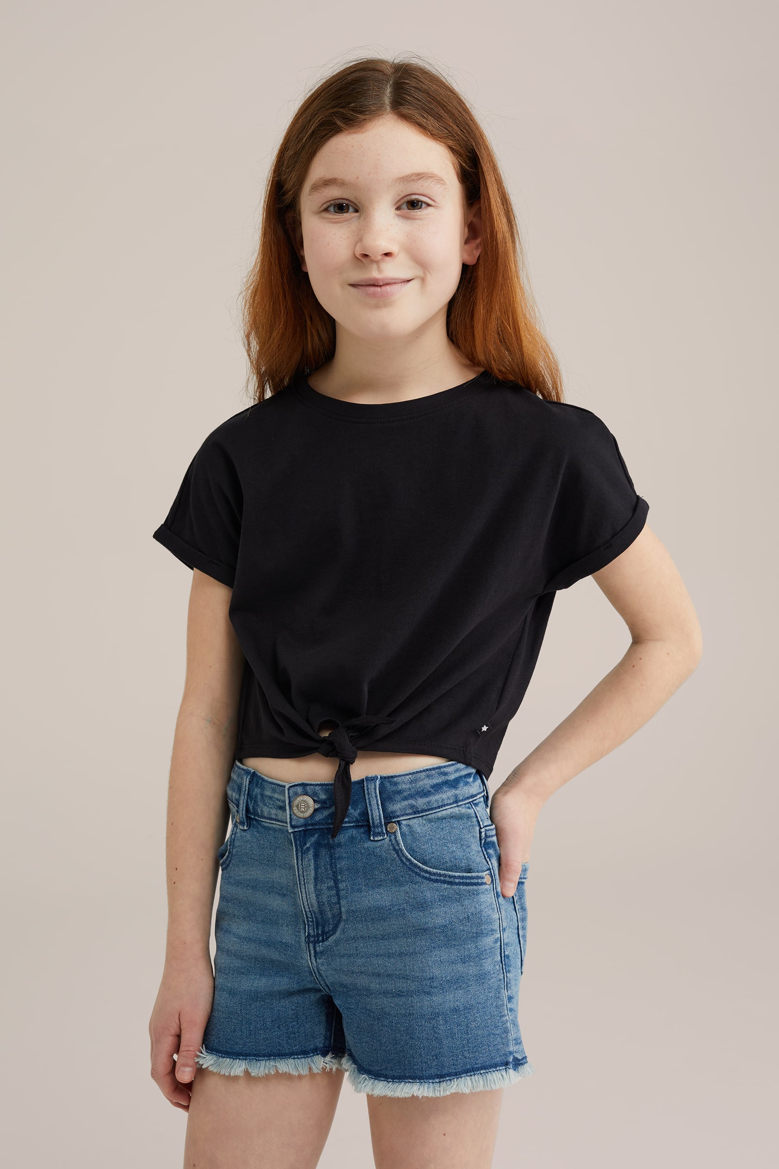 Meisjesshirt 2026 Meisjes-T-shirt met grafische print, korte mouwen