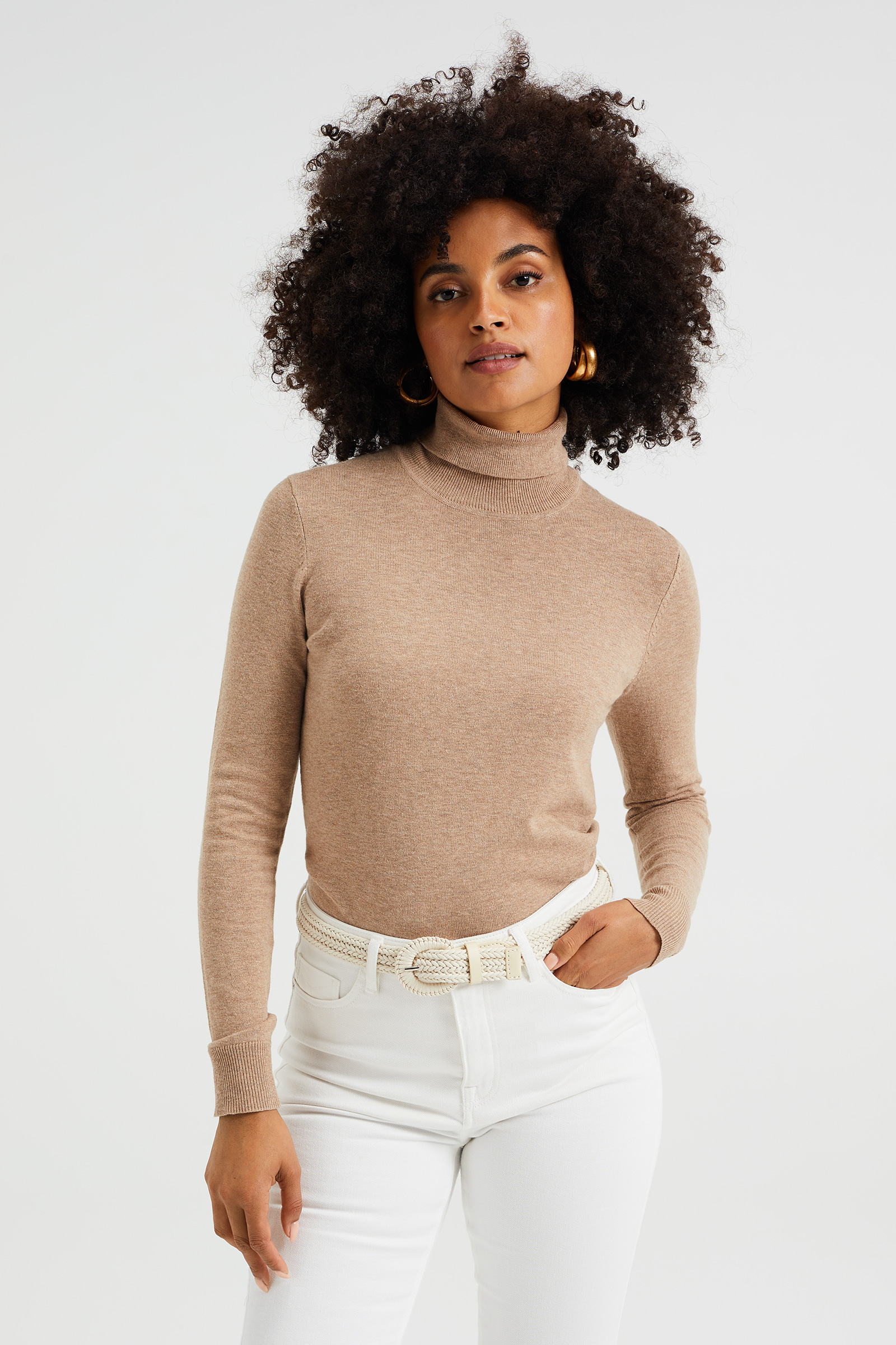 Malin coltrui dames - Grofgebreid Comfort met Aardse Kleuren main image 1